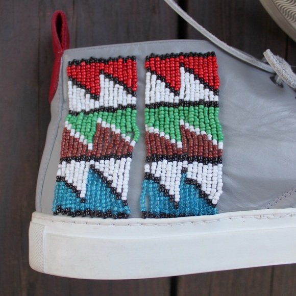 Del Toro Beaded Aztec Chukka Sneakers 9 - Picture 6 of 12